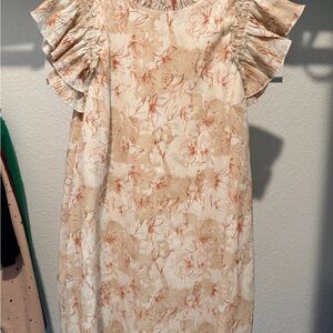 Floral Ruffle Sleeve Dress